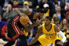 NBA: Miami Heat proti Indiana Pacers (LeBron James, Paul George)