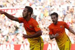 Alcantara a Fabregas slaví gól do sítě Zaragozy