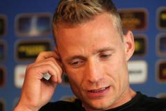 Fotbalista Jiří Jarošík během tiskové konference po tréninku týmu AC Sparta Praha.