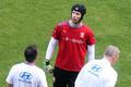Fotbal, trénink reprezentace: Petr Čech