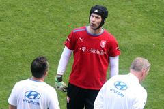 Fotbal, trénink reprezentace: Petr Čech