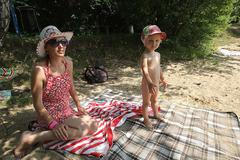 Koupání na Slapech po povodních