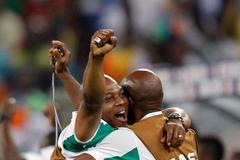 Fotbalisté Nigérie slaví vítězství na Africkém poháru národu