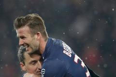 David Beckham při své premiéře za Paris St. Germain