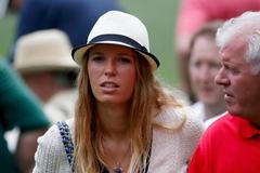 Caroline Wozniacká na greenech v Augustě