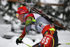 Veronika Vítková si ve sprintu doběhla pro stříbro (Hochfilzen 2013)
