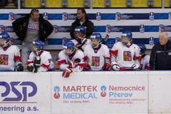 České hokejistky v přátelském utkání se Slovenkami.