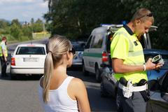 Policejní kontrola - měření alkhoholu
