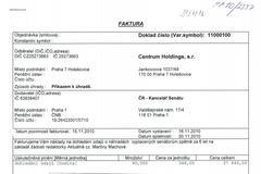 Faktura za informace ze Senátu