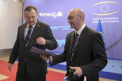 Petr Nečas na summitu v Bruselu