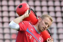 Trénink fotbalové reprezentace před utkáním kvalifikace MS 2014 s Itálií