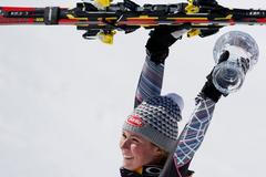 Americká lyžařka Mikaela Shiffrinová vyhrála malý glóbus za slalom