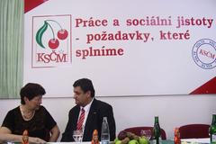 Na volebním štábu KSČM