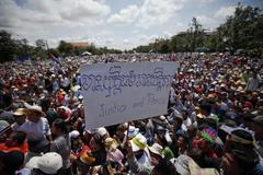 Poklidné protesty v Kambodži