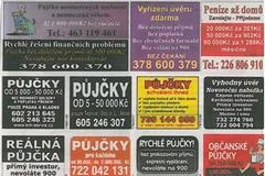 Inzeráty neférových úvěrových praktik