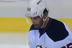 Jaromír Jágr při premiéře v drese New Jersey Devils