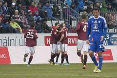 Fotbal, Gambrinus liga, Olomouc - Sparta: radost Sparty