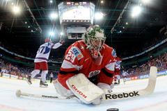 Perežogin střílí gól Rakousku