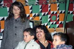 Safija Kaddáfíová s dětmi