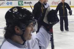 Jaromír Jágr na tréninku Bostonu