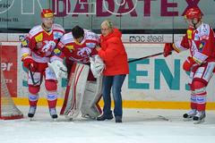 Třinec vs. Sparta (utkání play off extraligy) - Hrubec
