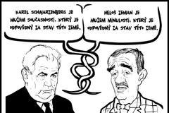 prezident zeman schwarzenberg kresba