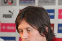 Trénink české reprezentace před utkáním s Itálií (Rosický)