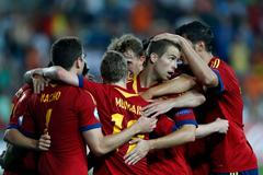 Radost španělských fotbalistů na ME do 21 let