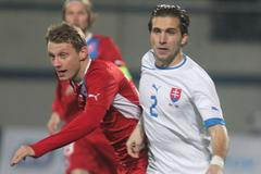 Český fotbalista Bořek Dočkal v přátelském utkáním se Slovenskem v listopadu 2012.