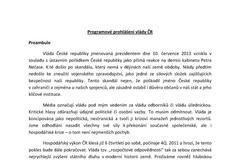 Programové prohlášení vlády