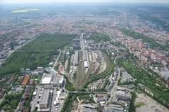 Nákladové nádraží Žižkov - návrh Sekyra Group