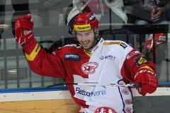 Hokej, extraliga, Slavia - Kladno: Dávid Skokan slaví svoji druhou branku