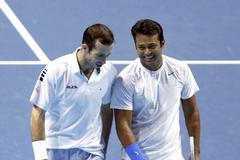 Leander Paes a Radek Štěpánek na Turnaji mistrů 2013