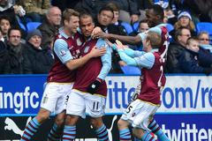 Radost fotbalistů Aston Villy