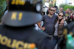 Demonstrace ve Varnsdorfu