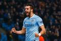 Alvaro Negredo z Manchesteru City slaví gól proti CSKA Moskva