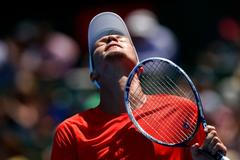 Tomáš Berdych při exhibici s Lleytonem Hewittem