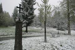 Zasněžená Šumava v květnu