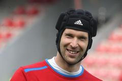 Trénink české reprezentace před utkáním s Itálií (Petr Čech)