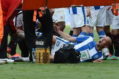 Fotbal, Pohár České pošty, Sparta - Mladá Boleslav: zraněný Radek Dosoudil