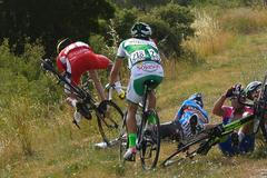 Velká nehoda na Tour de France 2013 v páté etapě