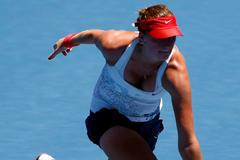 Česká tenistka Petra Kvitová na turnaji v Sydney