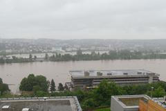 Zatopené závodiště Velká Chuchle