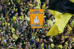 Fotbal, Bundesliga, Dortmund - Bayern Mnichov: fanoušci Dortmundu