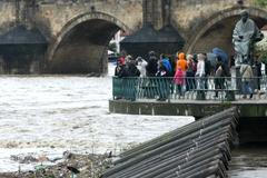 Zvýšená hladina Vltavy