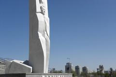 Pomník Borise Jelcina v Jekatěrinburgu.