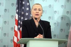 Hillary Clintonová v Černínském paláci