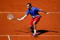 Český tenista Radek Štěpánek v prvním semifinálovém utkání Davis Cupu 2012 s Argentincem Juanem Martínem ael Potrem.