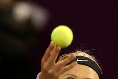 Lucie Šafářová na turnaji v Dauhá