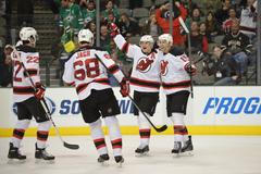 Radost hokejistů New Jersey (Jágr, Eliáš)